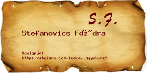 Stefanovics Fédra névjegykártya